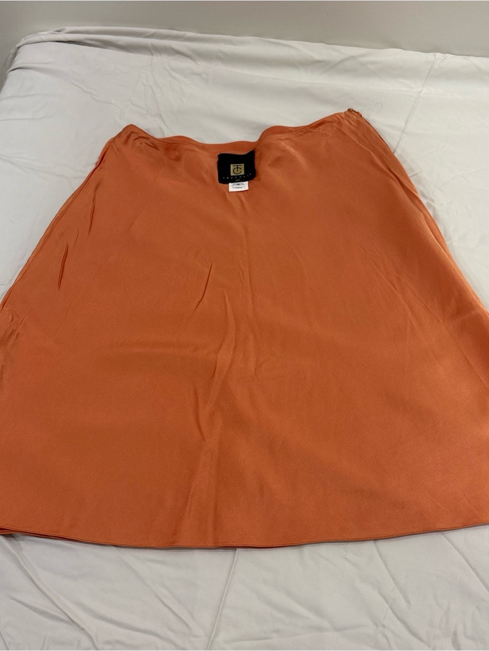 TC Laughlin NYC Silk Fully Lined A Line Skirt Size 6 Y2K Classic